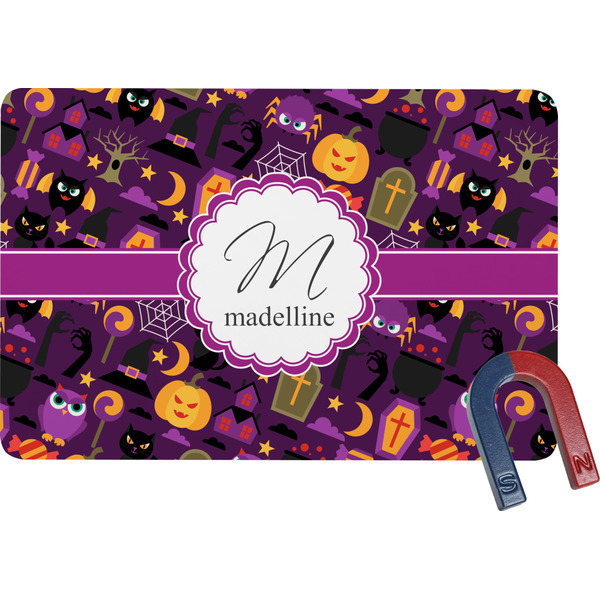 Custom Halloween Rectangular Fridge Magnet (Personalized)
