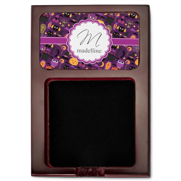 Halloween Red Mahogany Sticky Note Holder - Flat