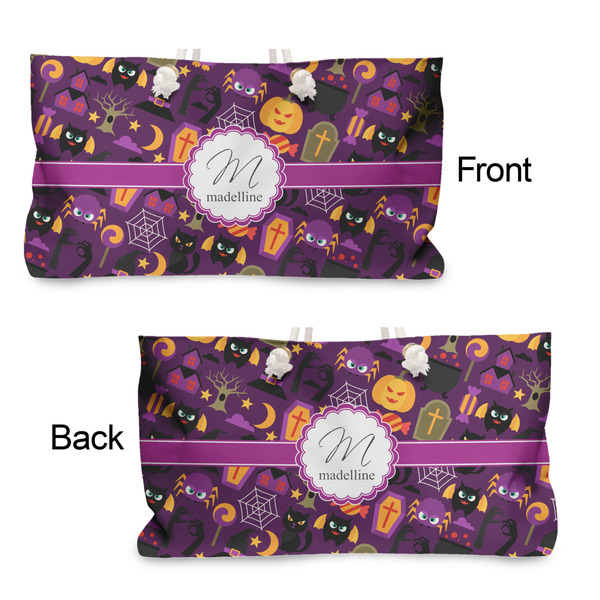 Halloween Large Rope Tote - From & Back View