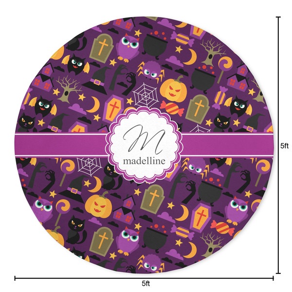 Halloween Round Area Rug - Size