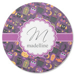 Halloween Round Rubber Backed Coaster (Personalized)