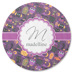 Halloween Round Rubber Backed Coaster (Personalized)