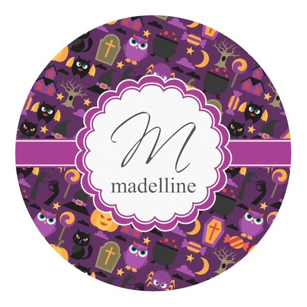 Custom Halloween Round Decal - Large (Personalized)