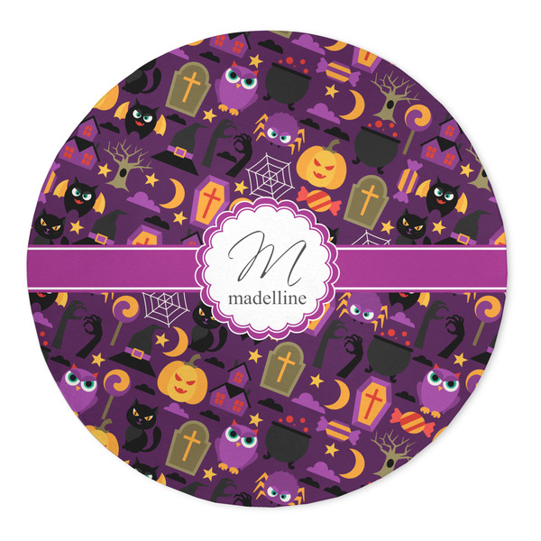 Custom Halloween 5' Round Indoor Area Rug (Personalized)