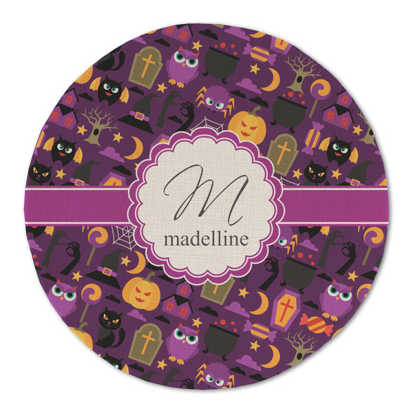 Halloween Round Linen Placemats - FRONT (Double Sided)