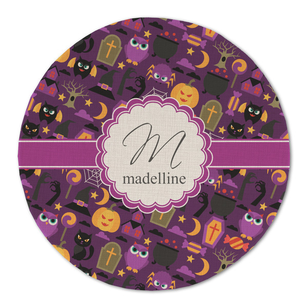 Custom Halloween Round Linen Placemat (Personalized)