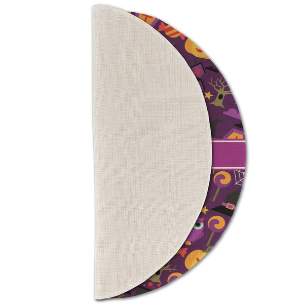 Halloween Round Linen Placemats - HALF FOLDED (single sided)