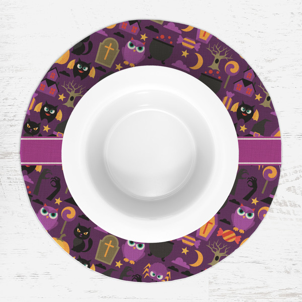 Halloween Round Linen Placemats - LIFESTYLE (single)