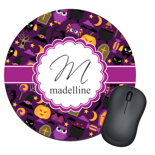 Custom Halloween Round Mouse Pad (Personalized)