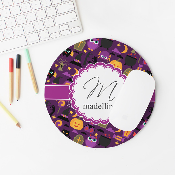 Halloween Round Mousepad - LIFESTYLE 2