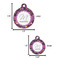 Halloween Round Pet ID Tag - Large - Comparison Scale