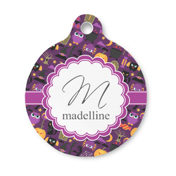 Halloween Round Pet ID Tag - Small (Personalized)