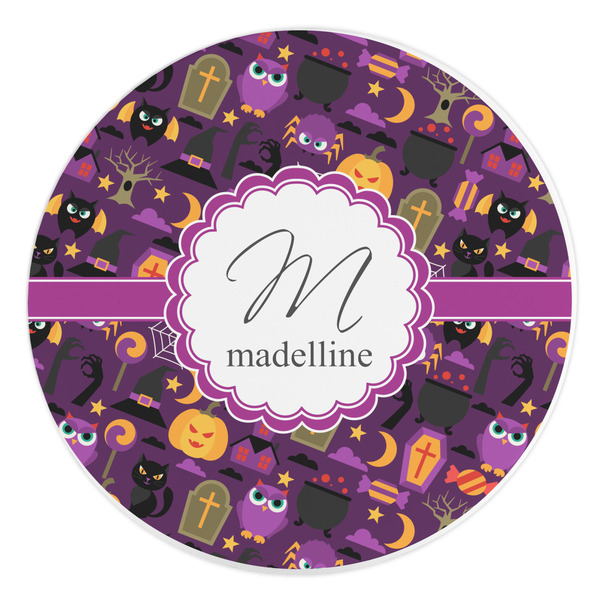 Custom Halloween Round Stone Trivet (Personalized)