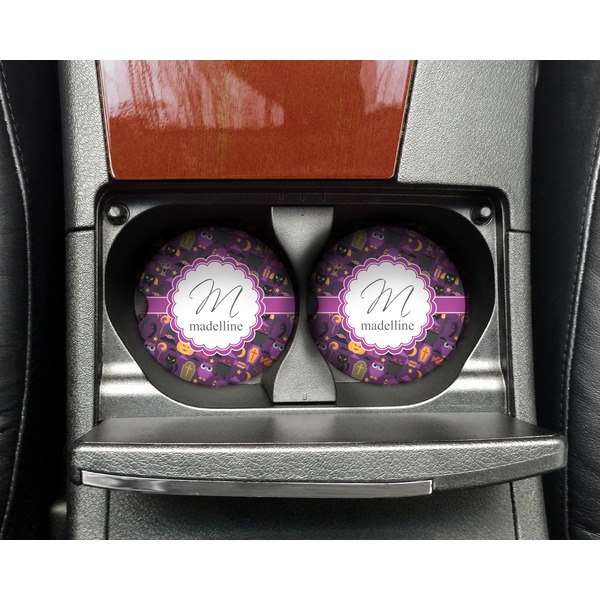Halloween Sandstone Car Coaster - In Cup Holder