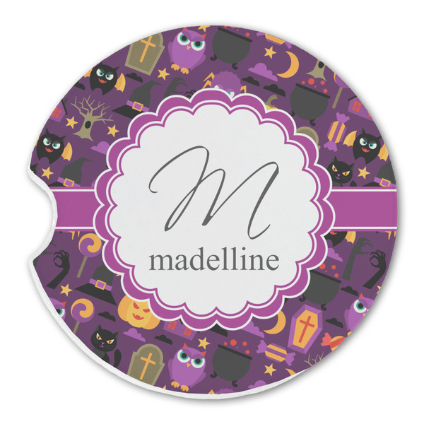 Custom Halloween Sandstone Car Coaster - Single (Personalized)