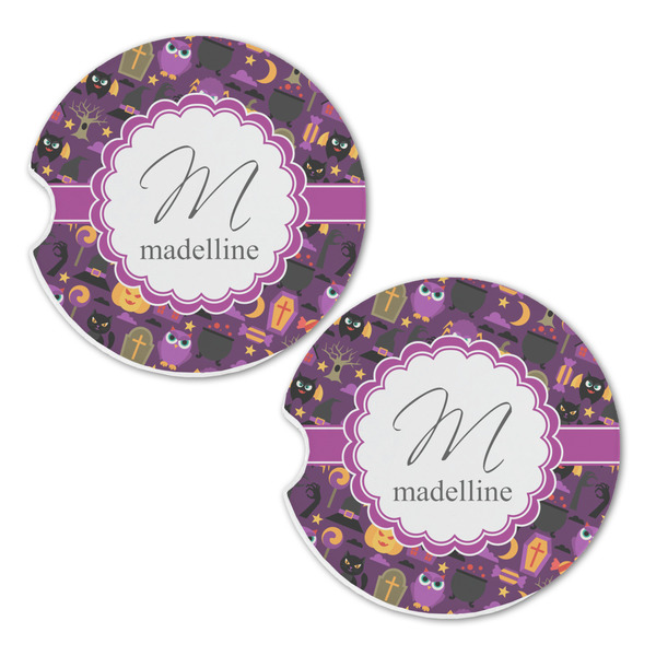 Halloween Sandstone Car Coasters - Set of 2