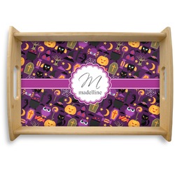 Halloween Natural Wooden Tray - Small (Personalized)