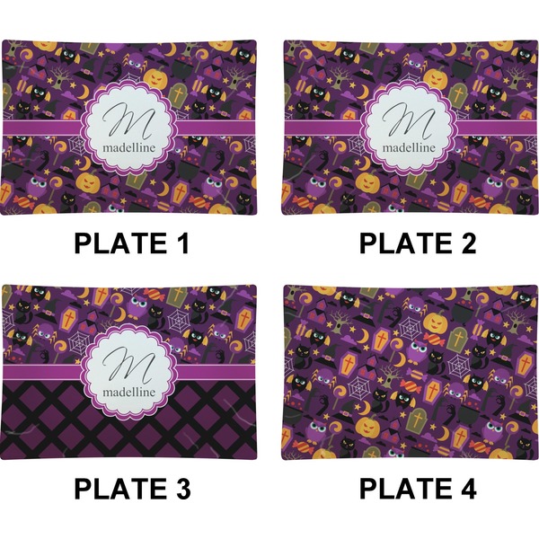 Halloween Set of Rectangular Appetizer / Dessert Plates (Approval)