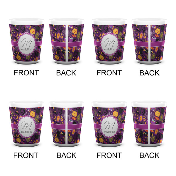 Halloween Shot Glass - White - Set of 4 - APPROVAL
