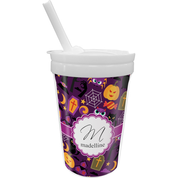 Custom Halloween Sippy Cup with Straw (Personalized)