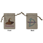 Halloween Small Burlap Gift Bag - Front & Back (Personalized)