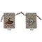 Halloween Small Burlap Gift Bag - Front & Back (Personalized)