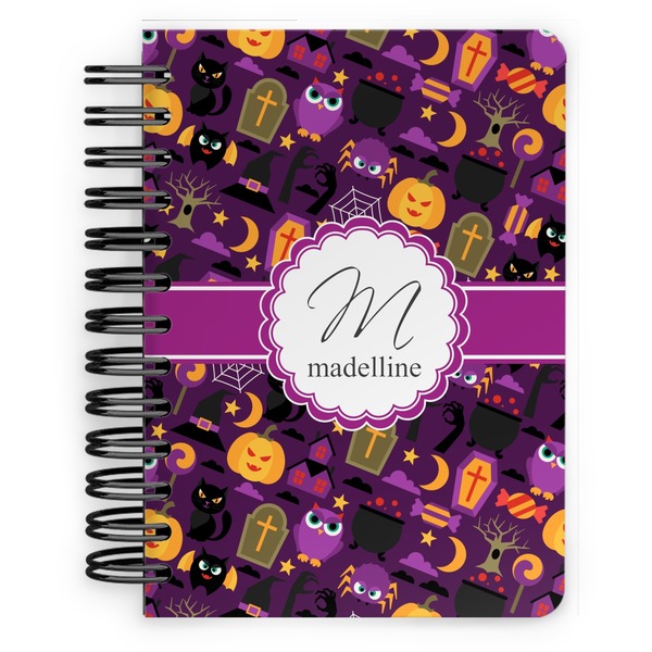 Custom Halloween Spiral Notebook - 5x7 w/ Name and Initial