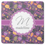 Halloween Square Rubber Backed Coaster (Personalized)