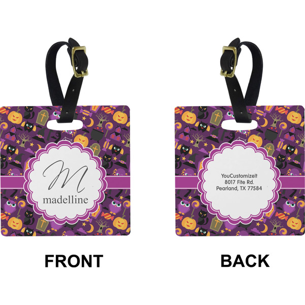 Halloween Square Luggage Tag (Front + Back)