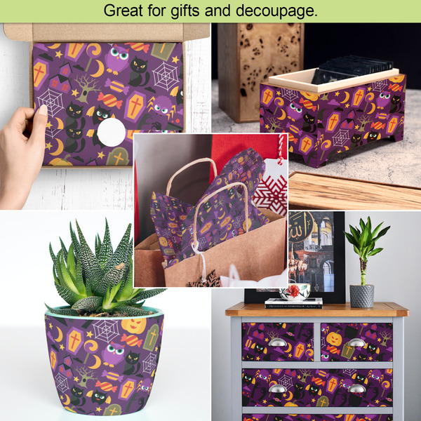 Halloween Tissue Paper - In Use Collage