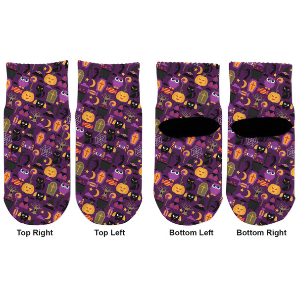 Halloween Toddler Ankle Socks - Double Pair - Front and Back - Apvl