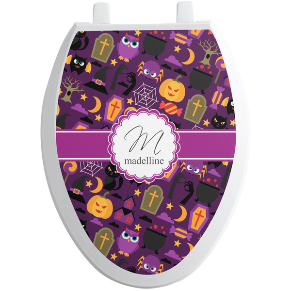 Custom Halloween Toilet Seat Decal - Elongated (Personalized)