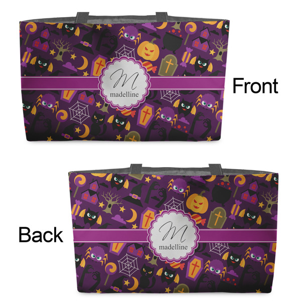 Halloween Tote w/Black Handles - Front & Back Views