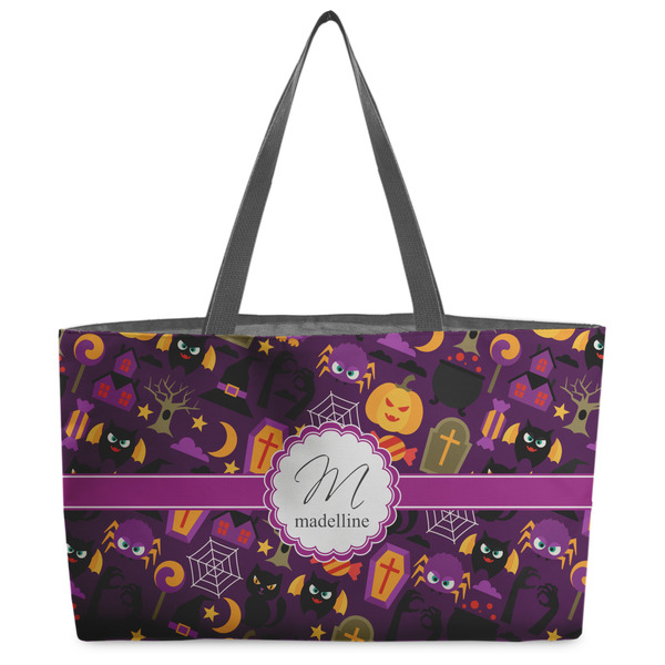 Custom Halloween Beach Totes Bag - w/ Black Handles (Personalized)