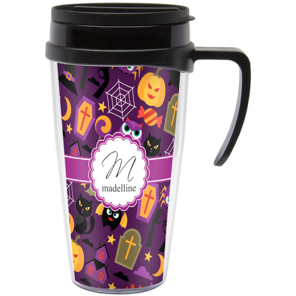Custom Halloween Acrylic Travel Mug with Handle (Personalized)