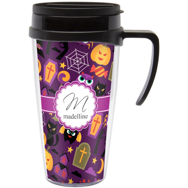 Custom Halloween Acrylic Travel Mug with Handle (Personalized)