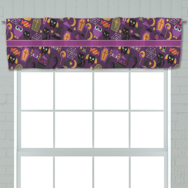 Halloween Valance - Closeup on window