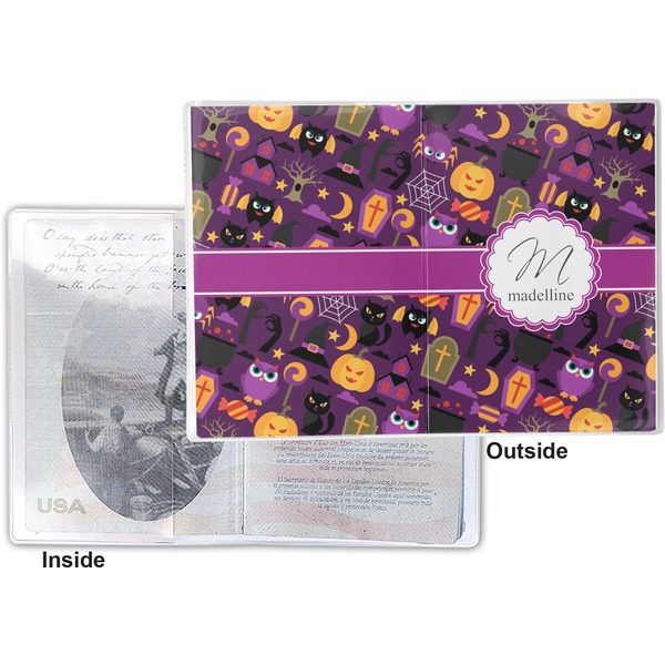 Halloween Vinyl Passport Holder - Flat Front and Back
