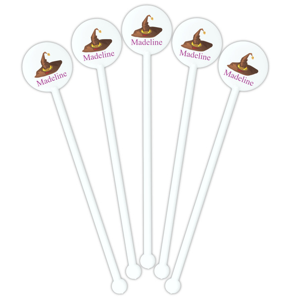 Halloween White Plastic 5.5" Stir Stick - Fan View