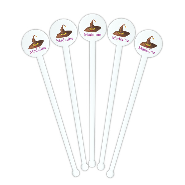 Halloween White Plastic 7" Stir Stick - Round - Fan View