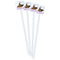 Halloween White Plastic Stir Stick - Double Sided - Square - Front