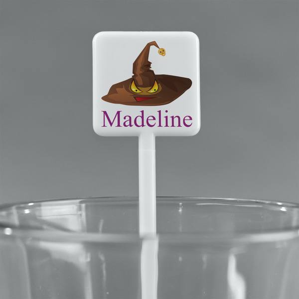 Halloween White Plastic Stir Stick - Square - Main