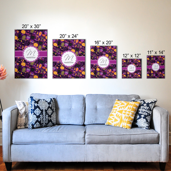 Halloween Wood Prints - Size Comparison