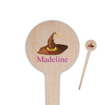 Halloween 4" Round Wooden Food Picks - Single Sided (Personalized)
