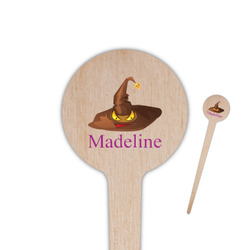 Halloween 4" Round Wooden Food Picks - Double Sided (Personalized)