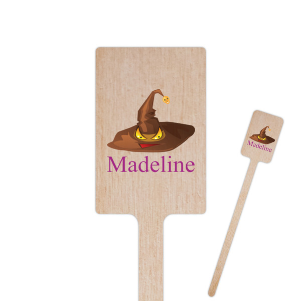 Custom Halloween 6.25" Rectangle Wooden Stir Sticks - Single Sided (Personalized)