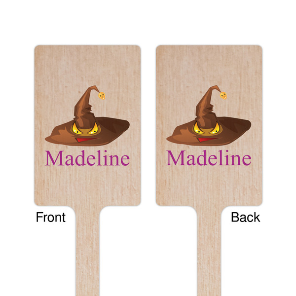 Halloween Wooden 6.25" Stir Stick - Rectangular - Double Sided - Front & Back