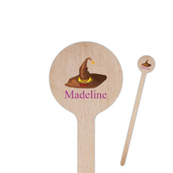 Halloween 6" Round Wooden Stir Sticks - Double Sided (Personalized)
