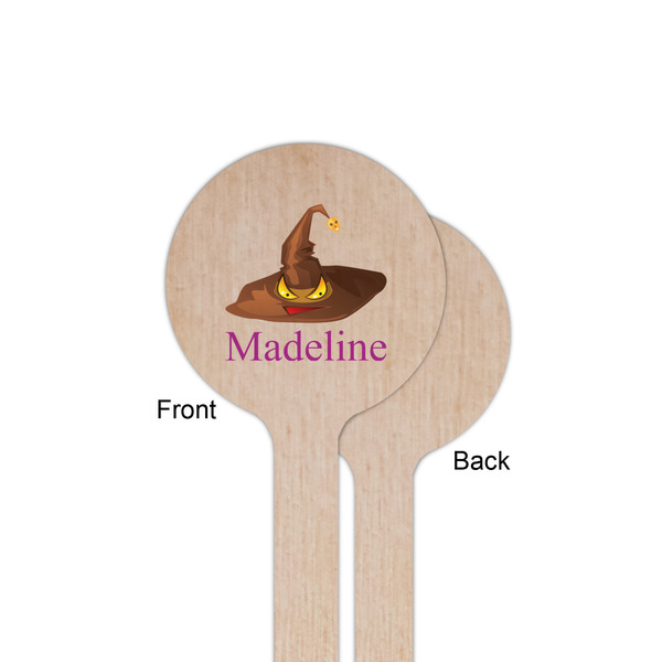 Halloween Wooden 6" Stir Stick - Round - Single Sided - Front & Back