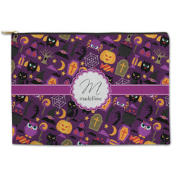Halloween Zipper Pouch - Large - 12.5"x8.5" (Personalized)